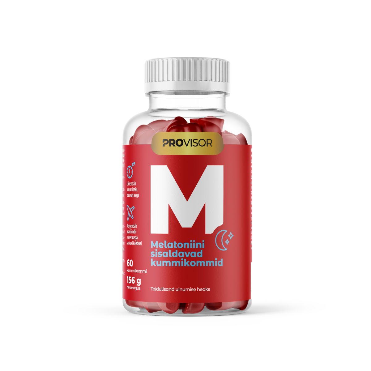 PROVISOR MELATONIINI SISALDAVAD KUMMIKOMMID N60 - Product Image