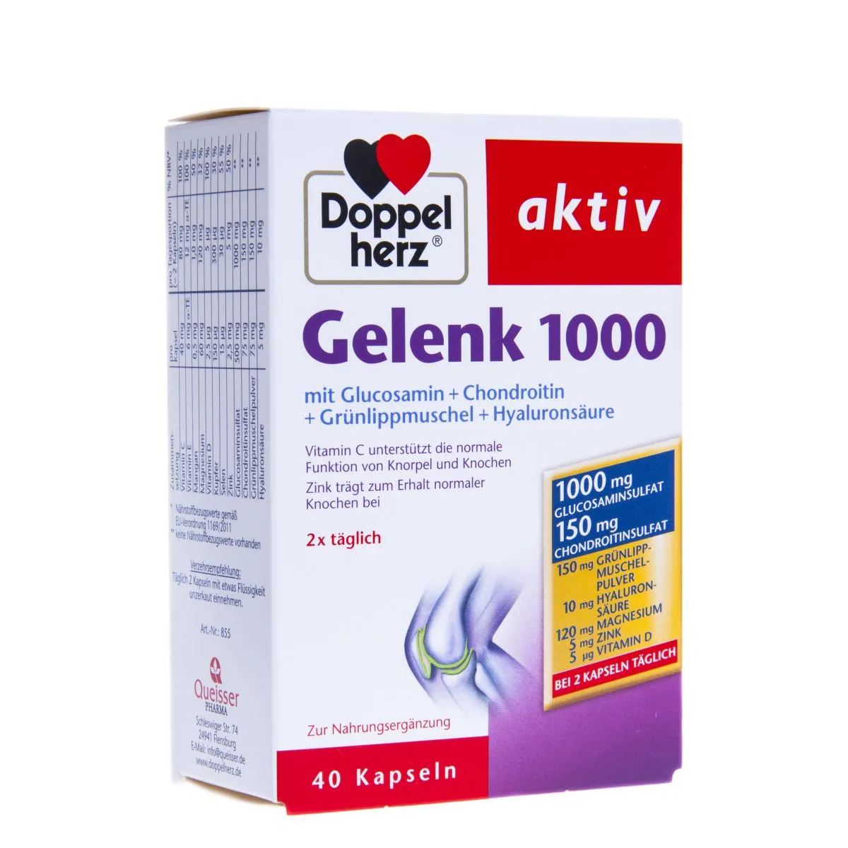 DOPPELHERZ AKTIV GELENK 1000MG N40 LIIGESTELE JA LIHASTELE - Product Image