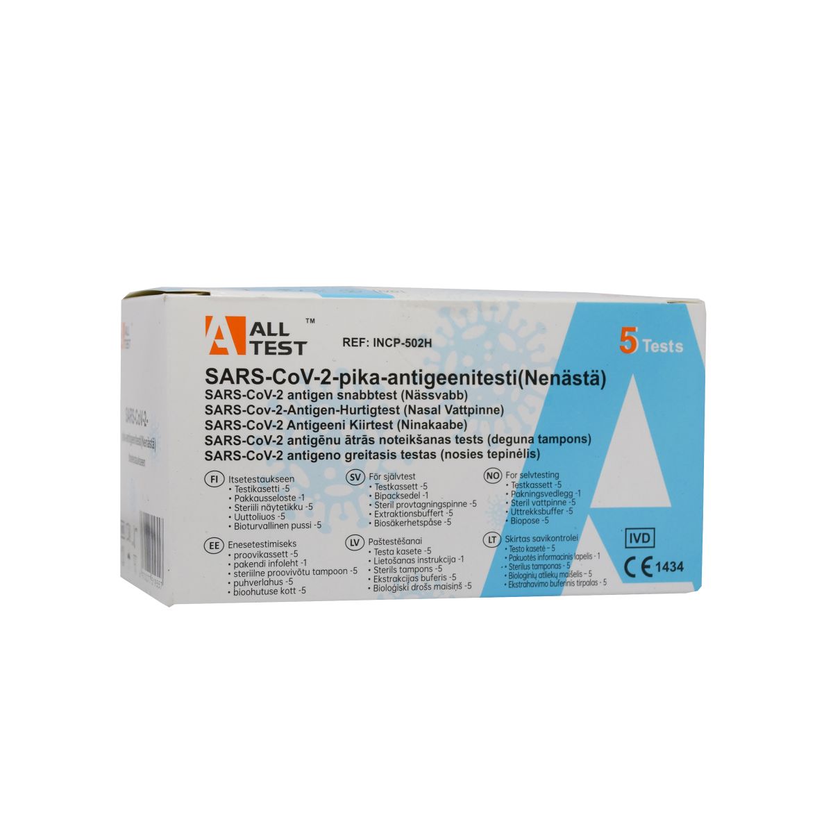 ANTIGEENI KIIRTEST COVID-19 ALLTEST ISE TESTIMISEKS N5 - Product Image 1