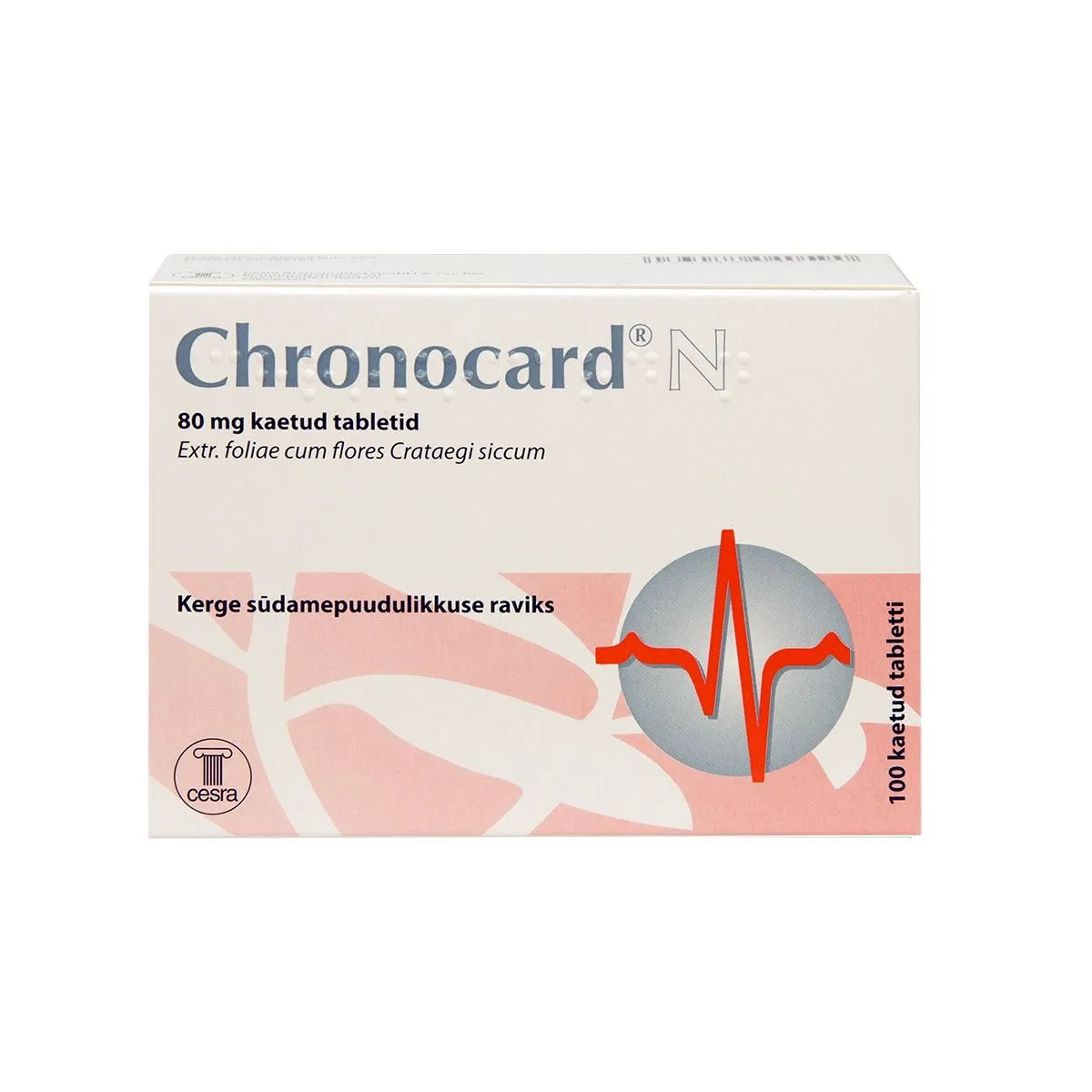 CHRONOCARD N KAETUD TBL 80MG N100 - Product Image