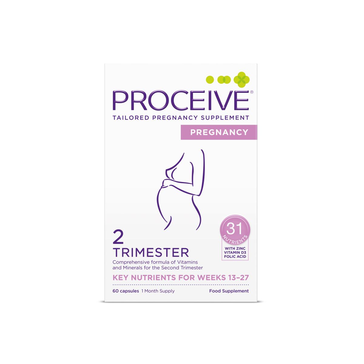 PROCEIVE PREGNANCY TRIMESTER 2 KAPSLID N60 - Product Image 1
