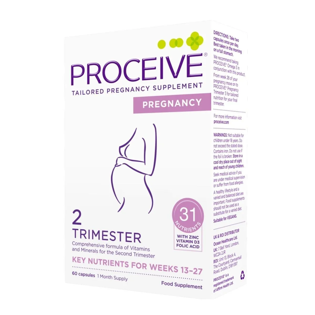 PROCEIVE PREGNANCY TRIMESTER 2 KAPSLID N60 - Product Image 1