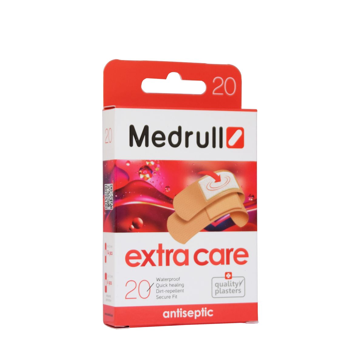 MEDRULL PLAASTER EXTRA CARE ANTISEPTILINE N20 (2 SUURUST) - Product Image