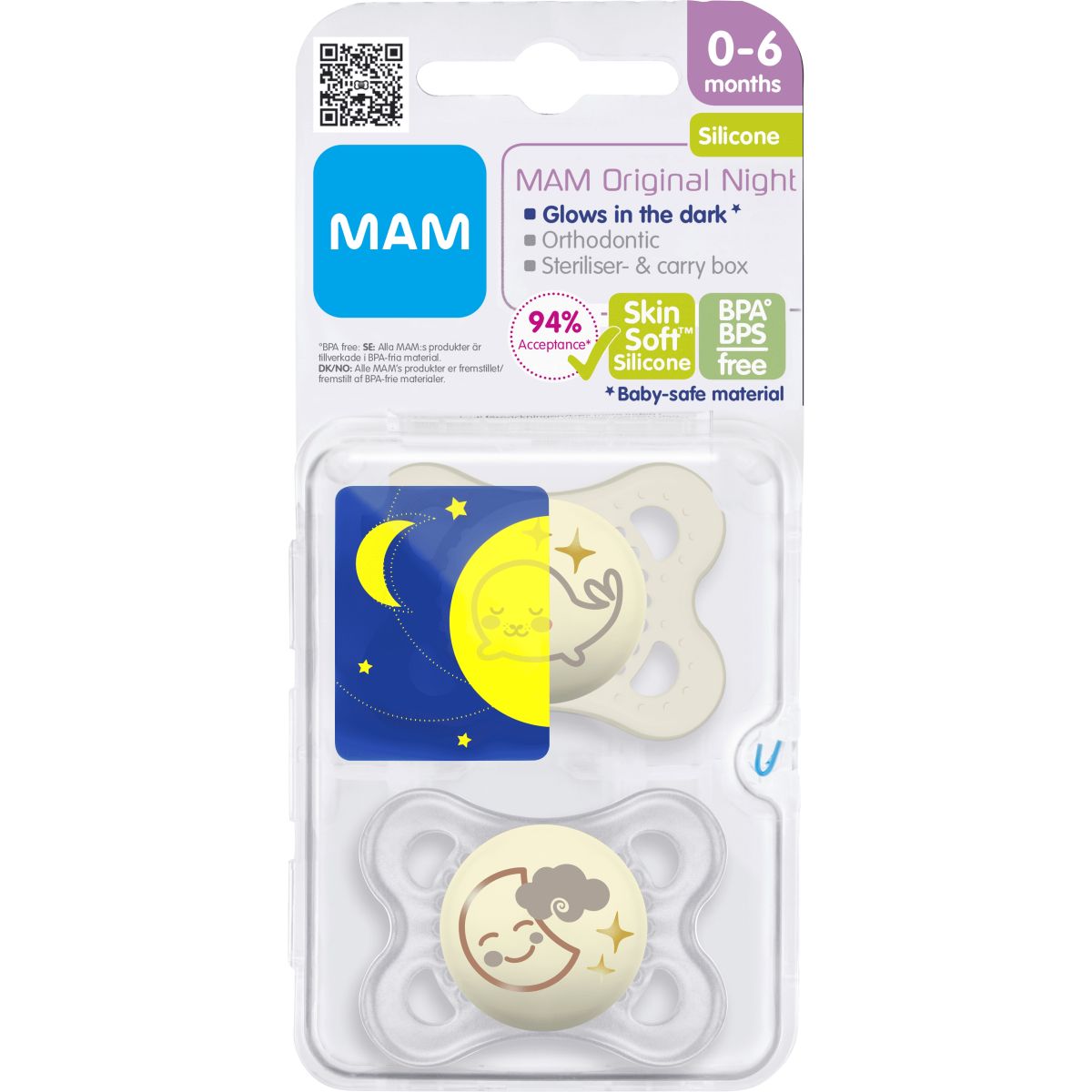 MAM HELENDAV ÖÖLUTT SILIK. 0-6 KUUD NEUTRAL N2 - Product Image
