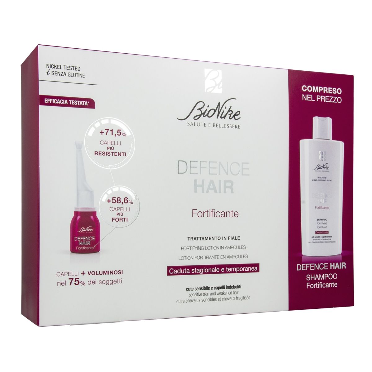 BIONIKE HAIR АМПУЛЫ N21x6 МЛ + ШАМПУНЬ 200 МЛ ДЛЯ ВОЛОС УКРЕПЛЯЮЩИE - Product Image