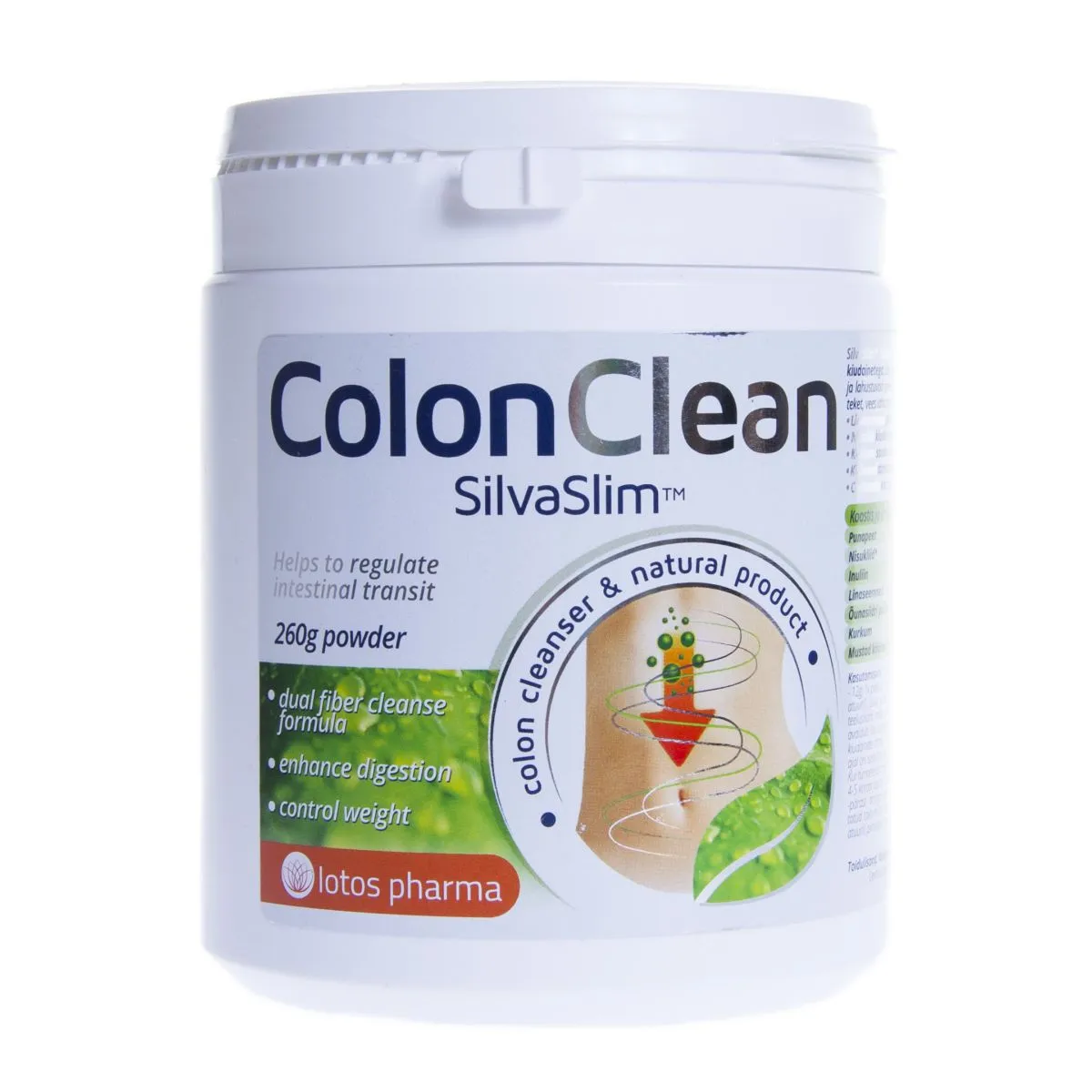 SILVASLIM COLON CLEAN PLV 260G - Product Image