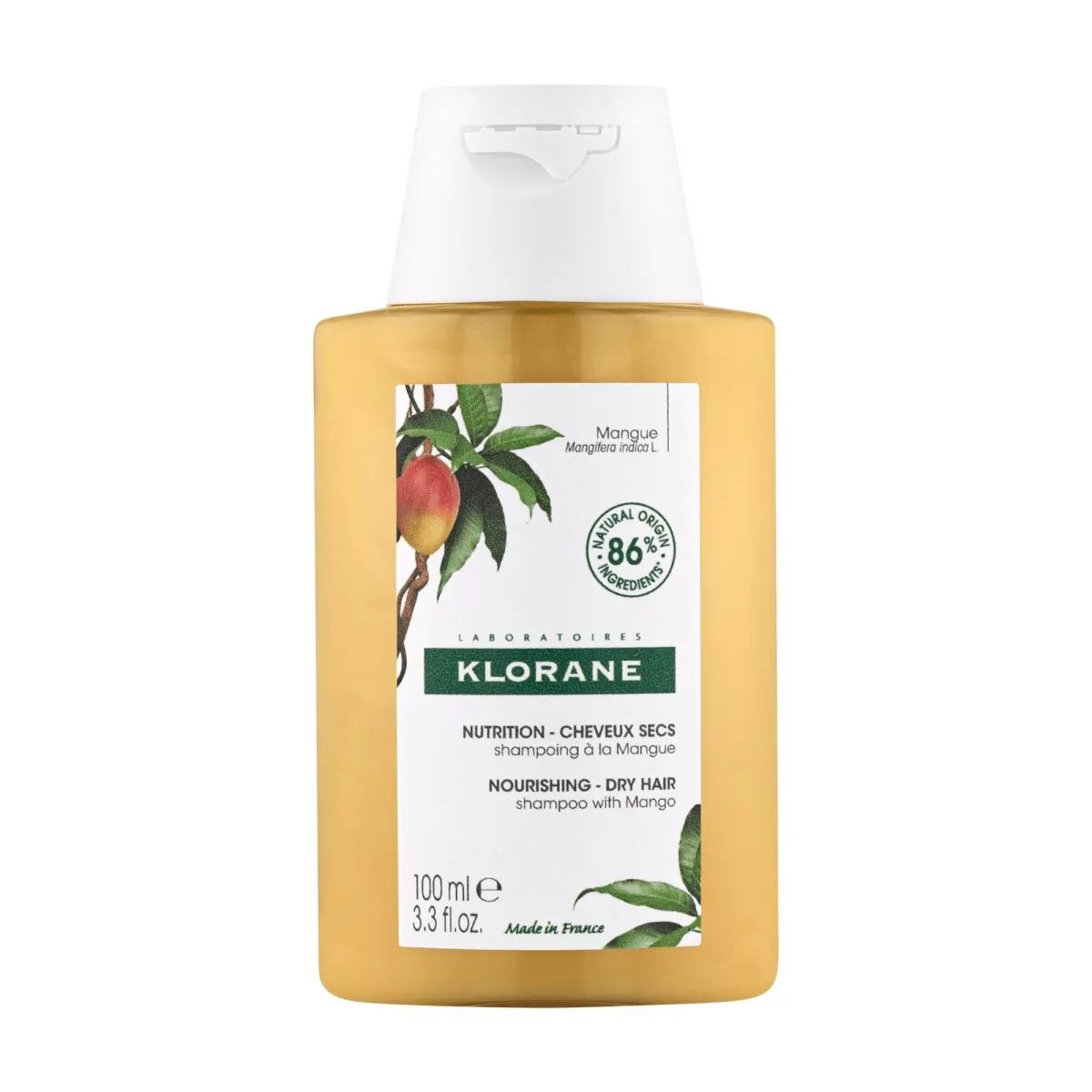 KLORANE SHAMPOON MANGO KUIVADELE JUUSTELE 100ML - Product Image