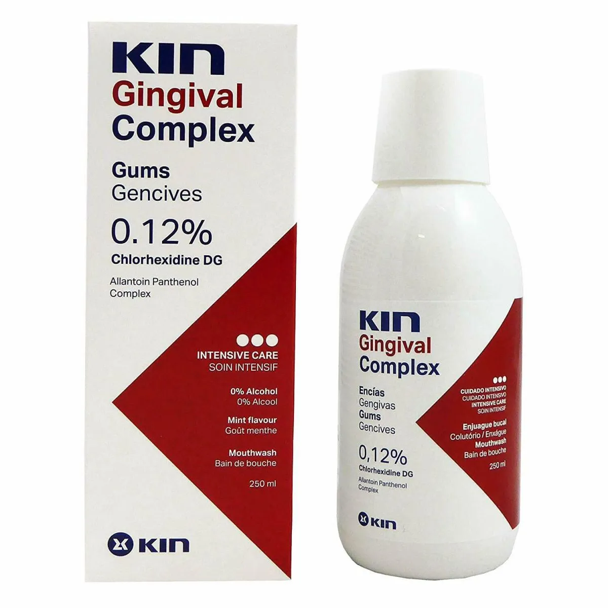 ЖИДКОСТЬ ДЛЯ ПОЛОСКАНИЯ РТА KIN GINGIVAL С 0,12% ХЛОРГЕКСИДИНОМ 250 МЛ - Product Image