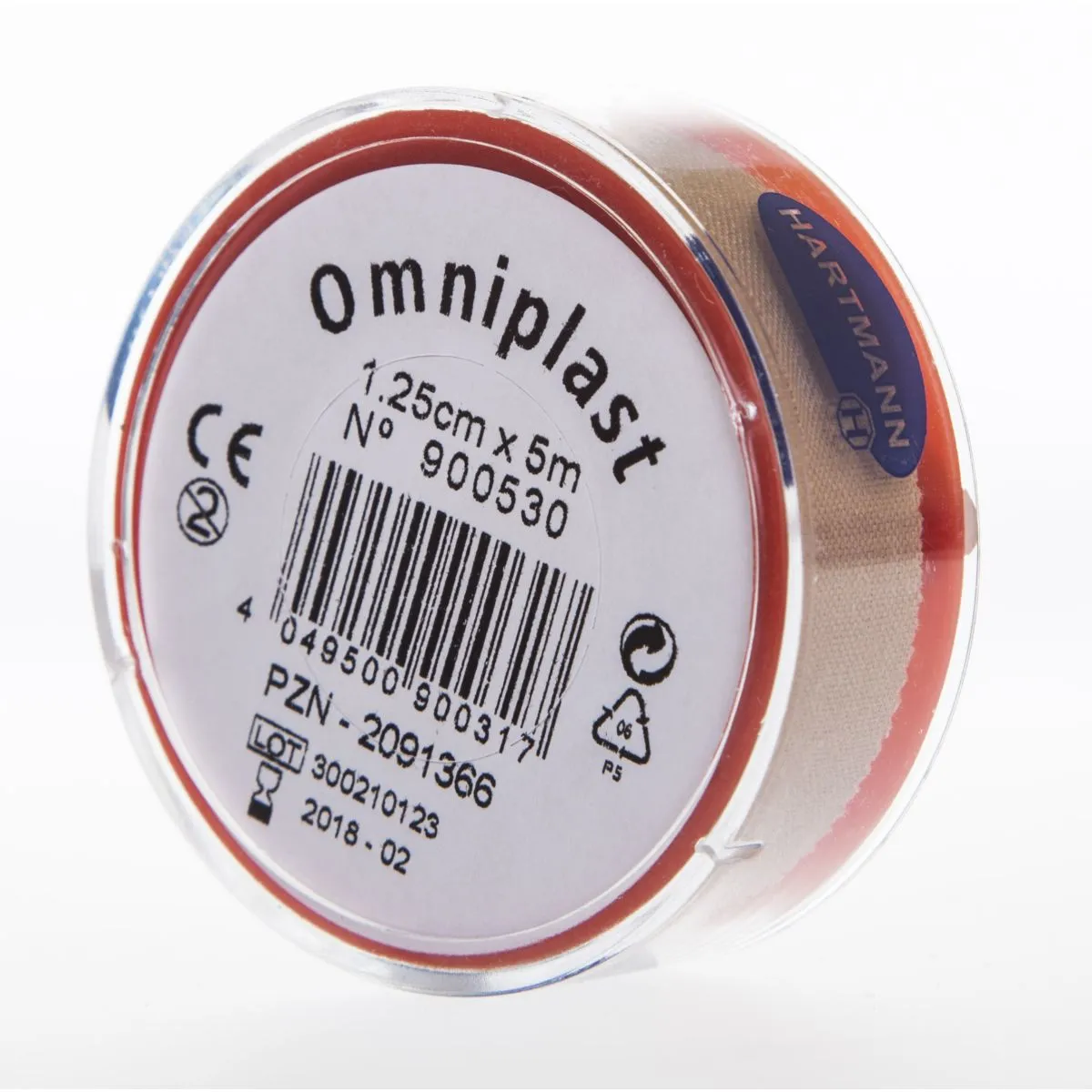 OMNIPLAST RULLPLAASTER 1,25CMX5M (TEKSTIILIST) /900440/ - Product Image
