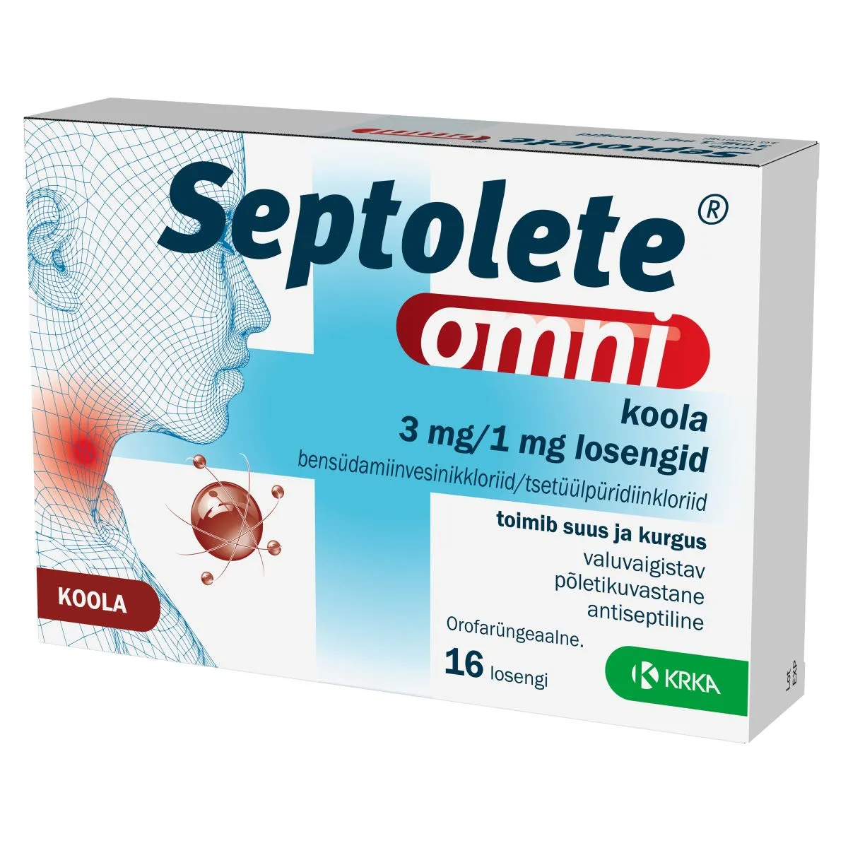 SEPTOLETE OMNI KOOLA LOSENG 3MG+1MG N16 - Product Image