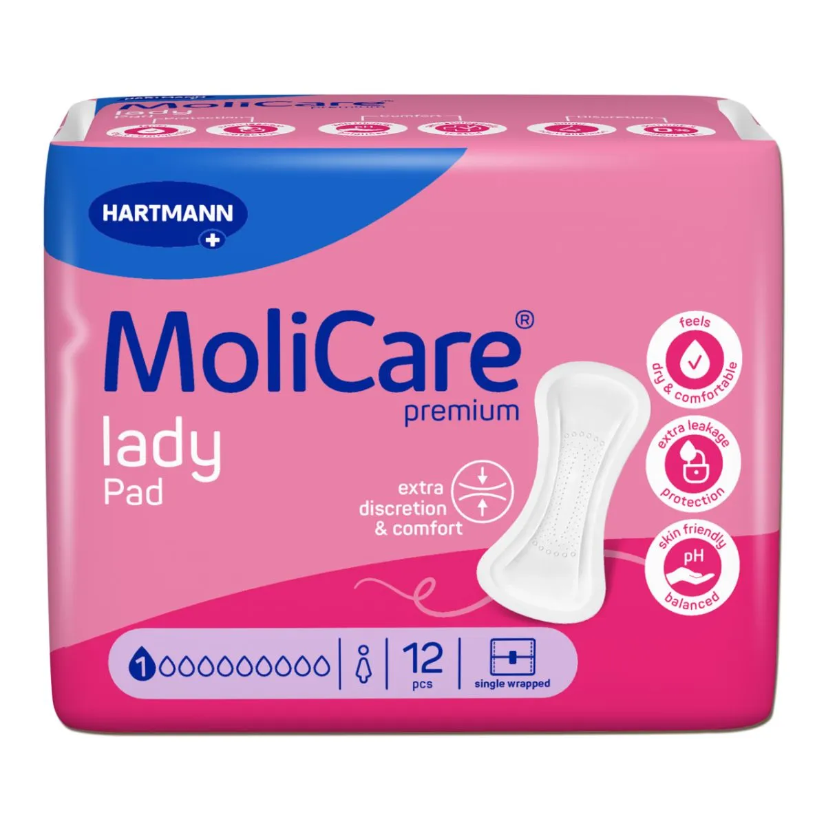 MOLICARE PAD LADY 1 TILK N12 /168035/ UUS PAKEND - Product Image