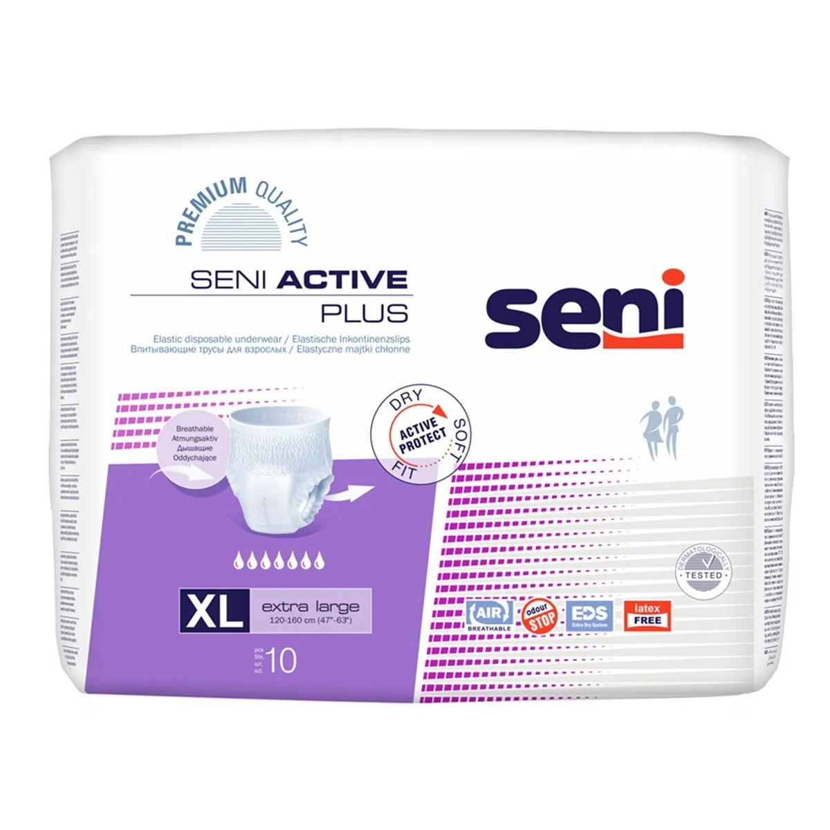 SENI ACTIVE PLUS IMAVAD PÜKSID XL 2000ML N10 - Product Image