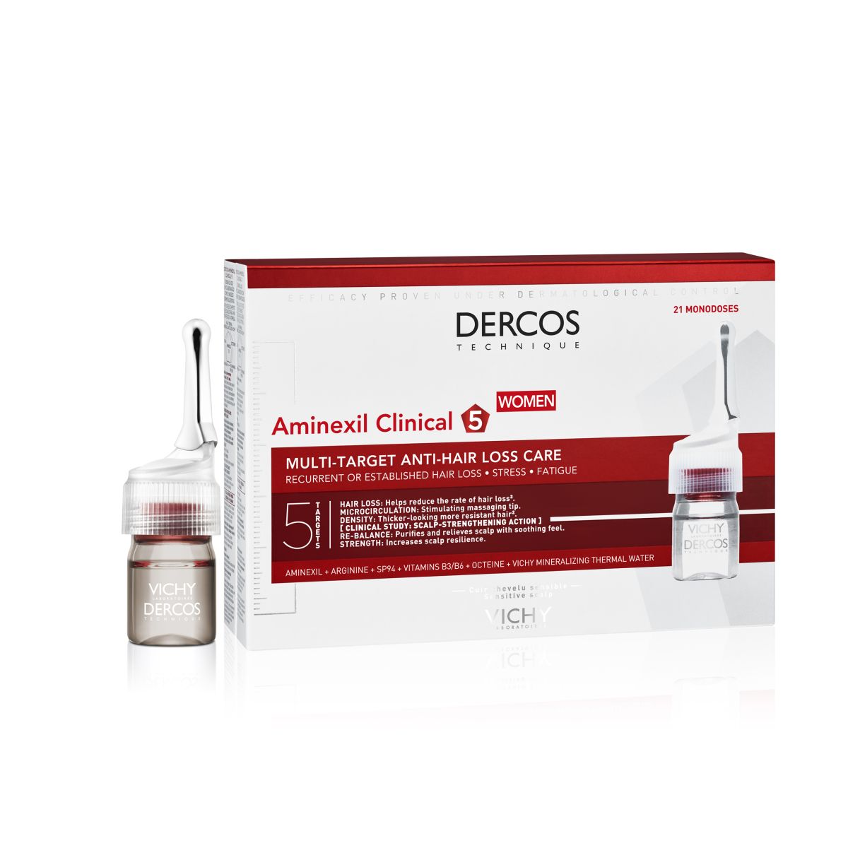 DERCOS AMINEXIL INTENSIVE 5, средство против выпадения волос для женщин