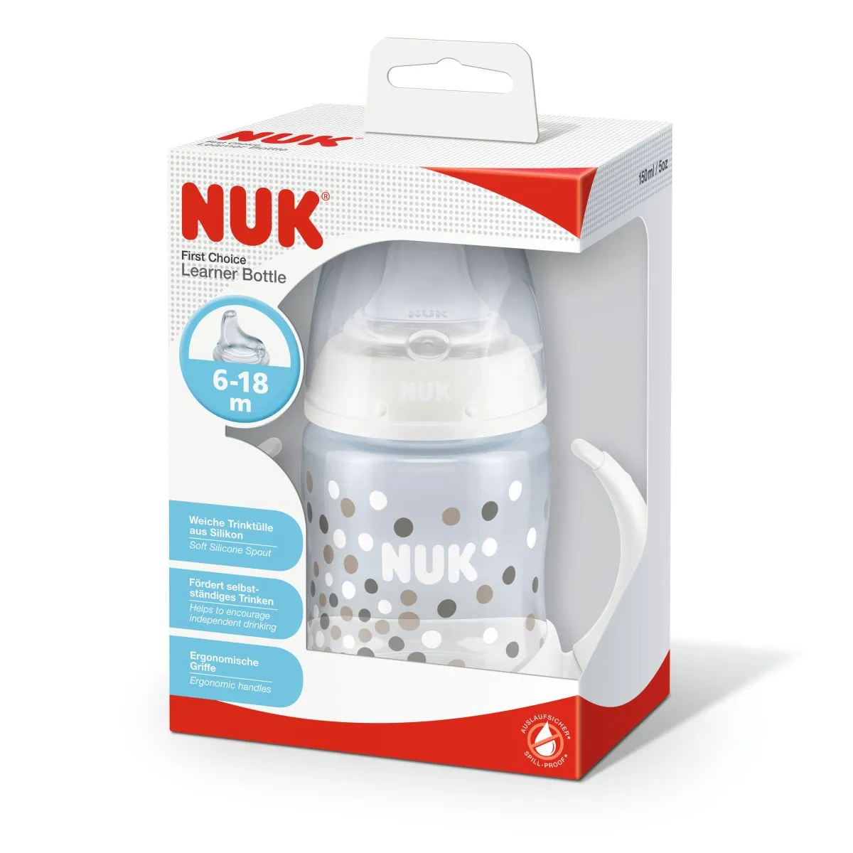 NUK FC ÕPPIMISPUDEL 6-18 KUUD SIL 150ML SANGADEGA - Product Image