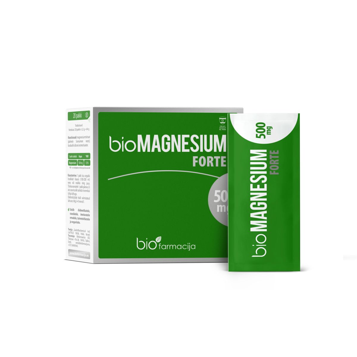 BIO MAGNEESIUM FORTE 500MG PULBER N20 - Product Image