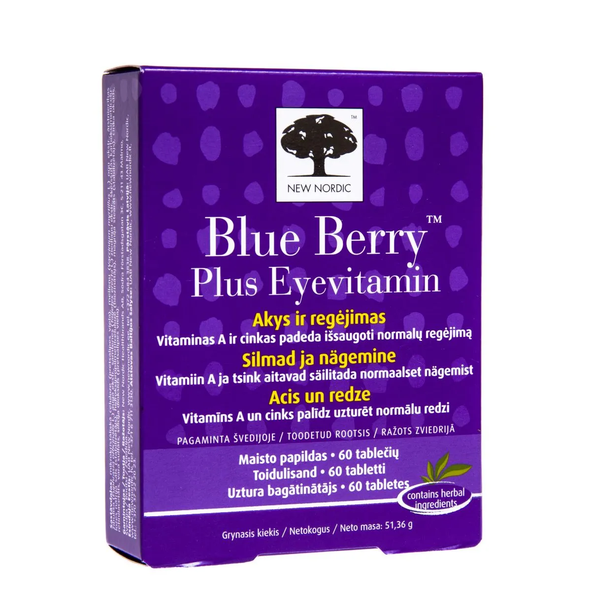 BLUE BERRY PLUS EYEVITAMIN TBL N60 - Product Image