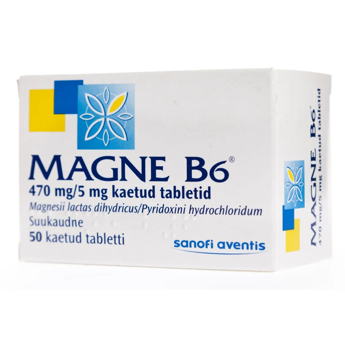 MAGNE B6 KAETUD TBL 5MG+470MG N50 - Product Image