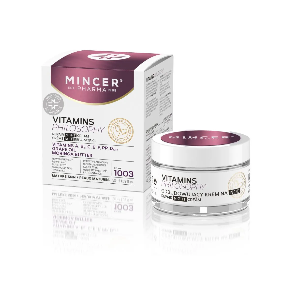 MINCER PHARMA VITAMINS PHILOSOPHY ÖÖKREEM TAASTAV 50ML - Product Image
