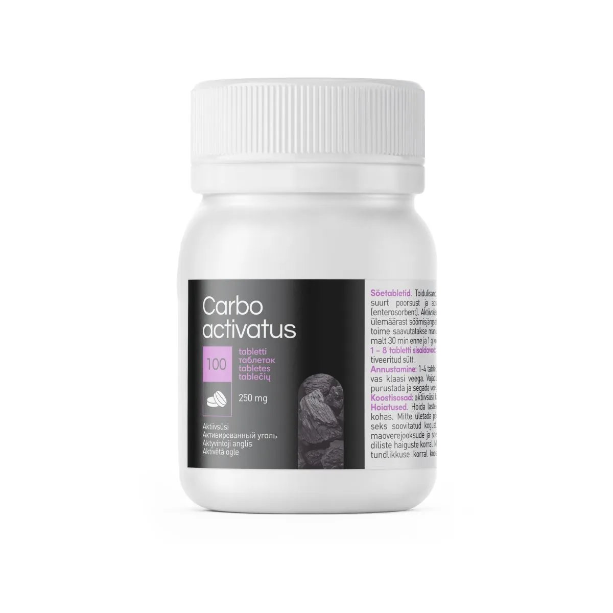 SÖETABLETID (CARBO ACTIVATUS) 250MG N100 (PAIRA) - Product Image
