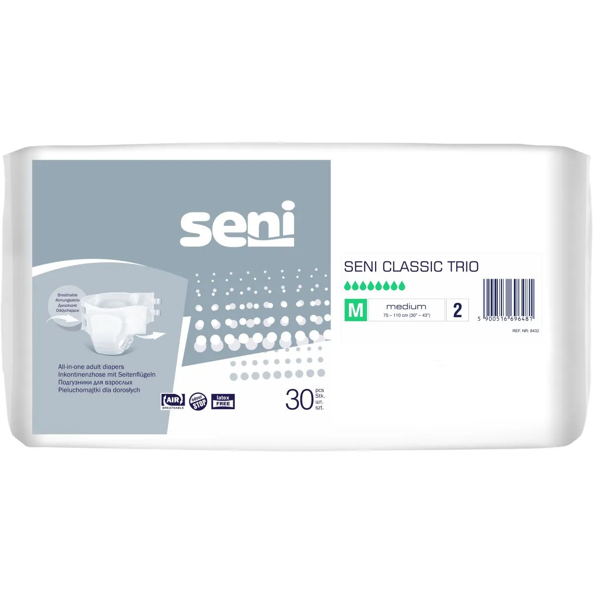 SENI CLASSIC TRIO PÜKSMÄHE M 2900ML N30 - Product Image