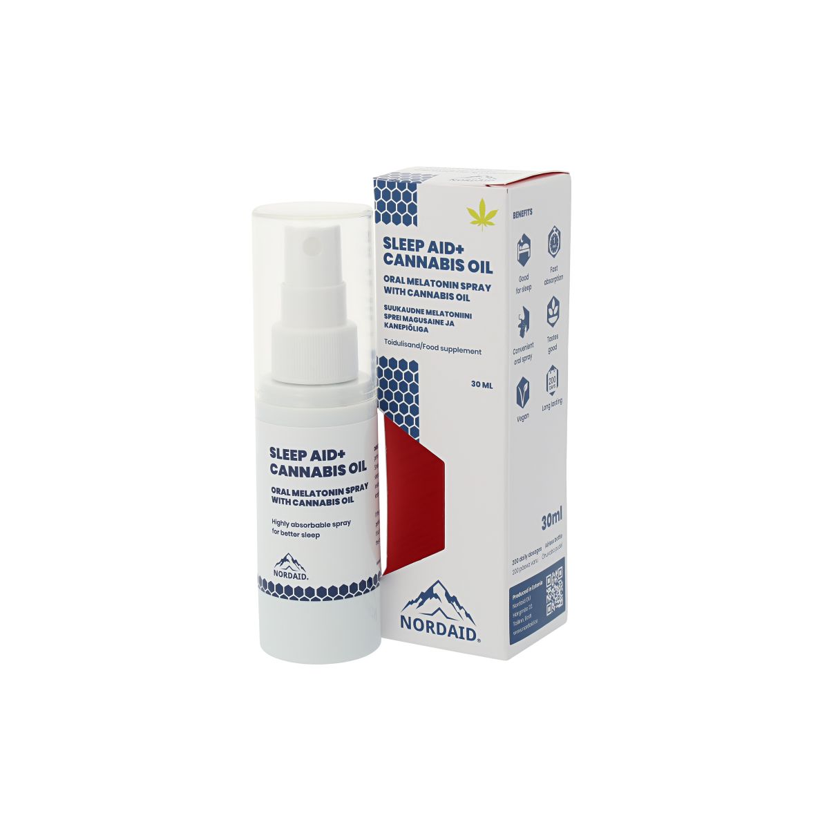 NORDAID SLEEP AID MELATONIINI SPREI 1MG KANEPIÕLIGA 30ML - Product Image