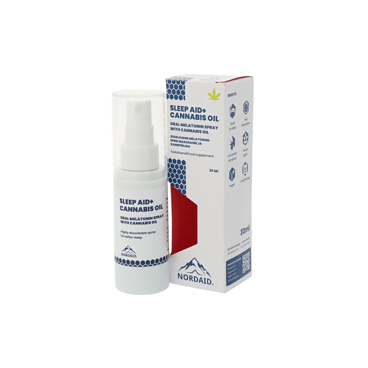 NORDAID SLEEP AID MELATONIINI SPREI 1MG KANEPIÕLIGA 30ML - Product Image