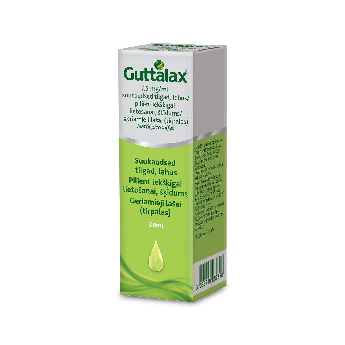 GUTTALAX SUUKAUDSED TILGAD 7,5MG/ML 30ML