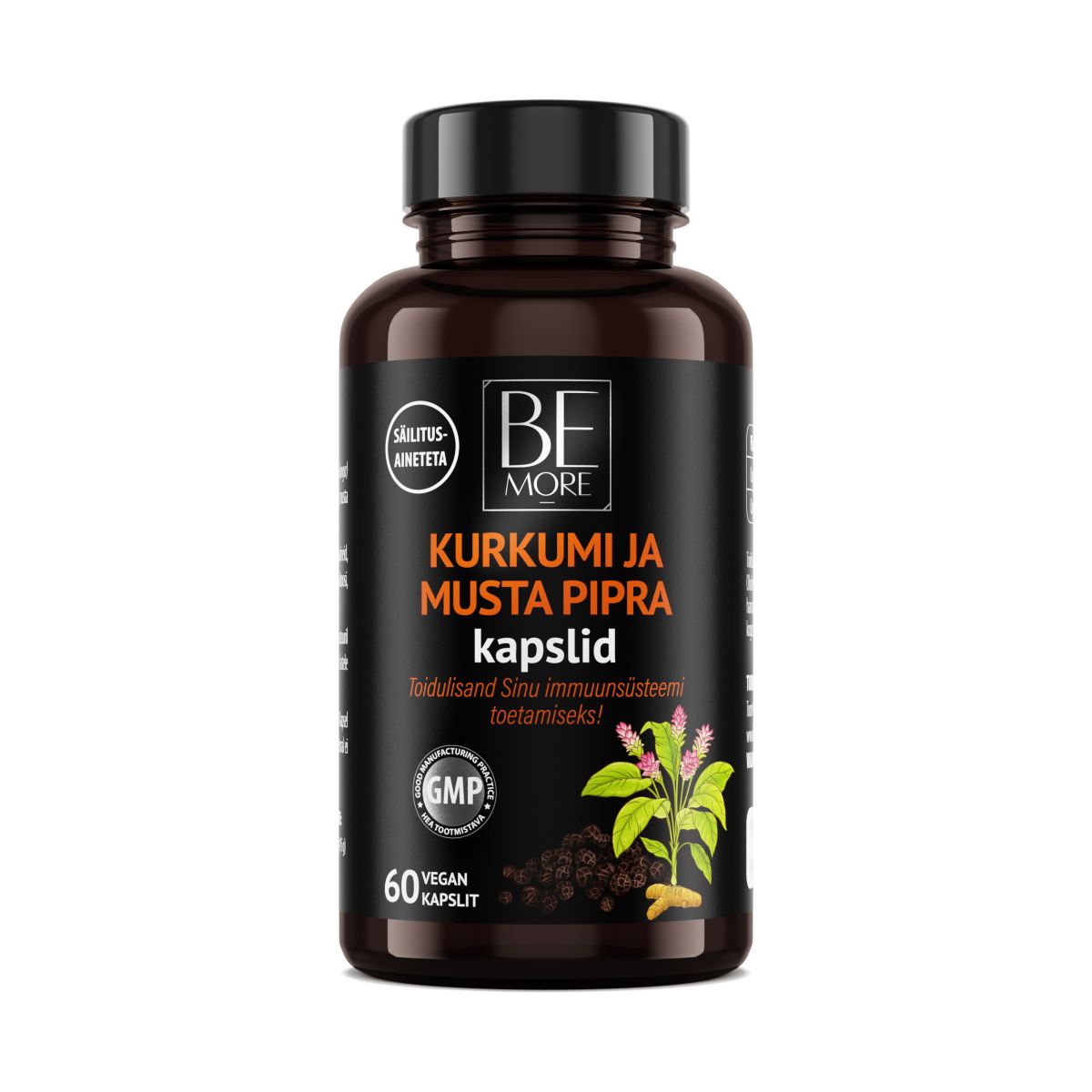 BE MORE KURKUMI JA MUSTA PIPRA KAPSLID N60 - Product Image