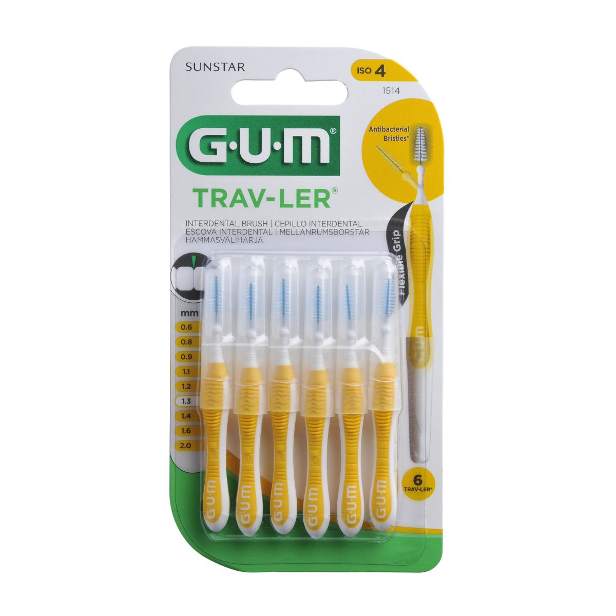 GUM TRAV-LER ИНТЕРДЕНТАЛЬНАЯ ЩЕТОЧКА 1,3MM N6/1514/ - Product Image