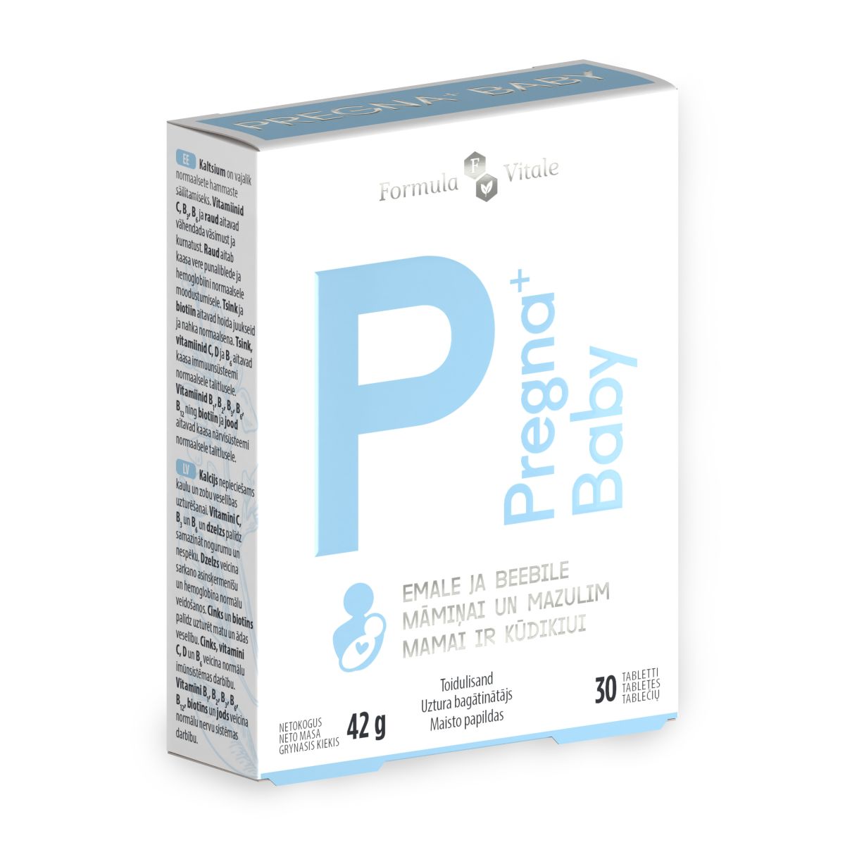 FORMULA VITALE PREGNA+ BABY TBL N30 UUS - Product Image