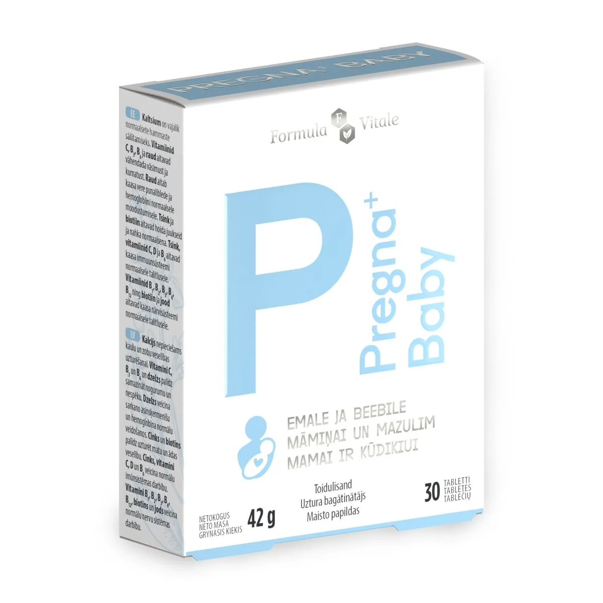 FORMULA VITALE PREGNA+ BABY TBL N30 UUS - Product Image
