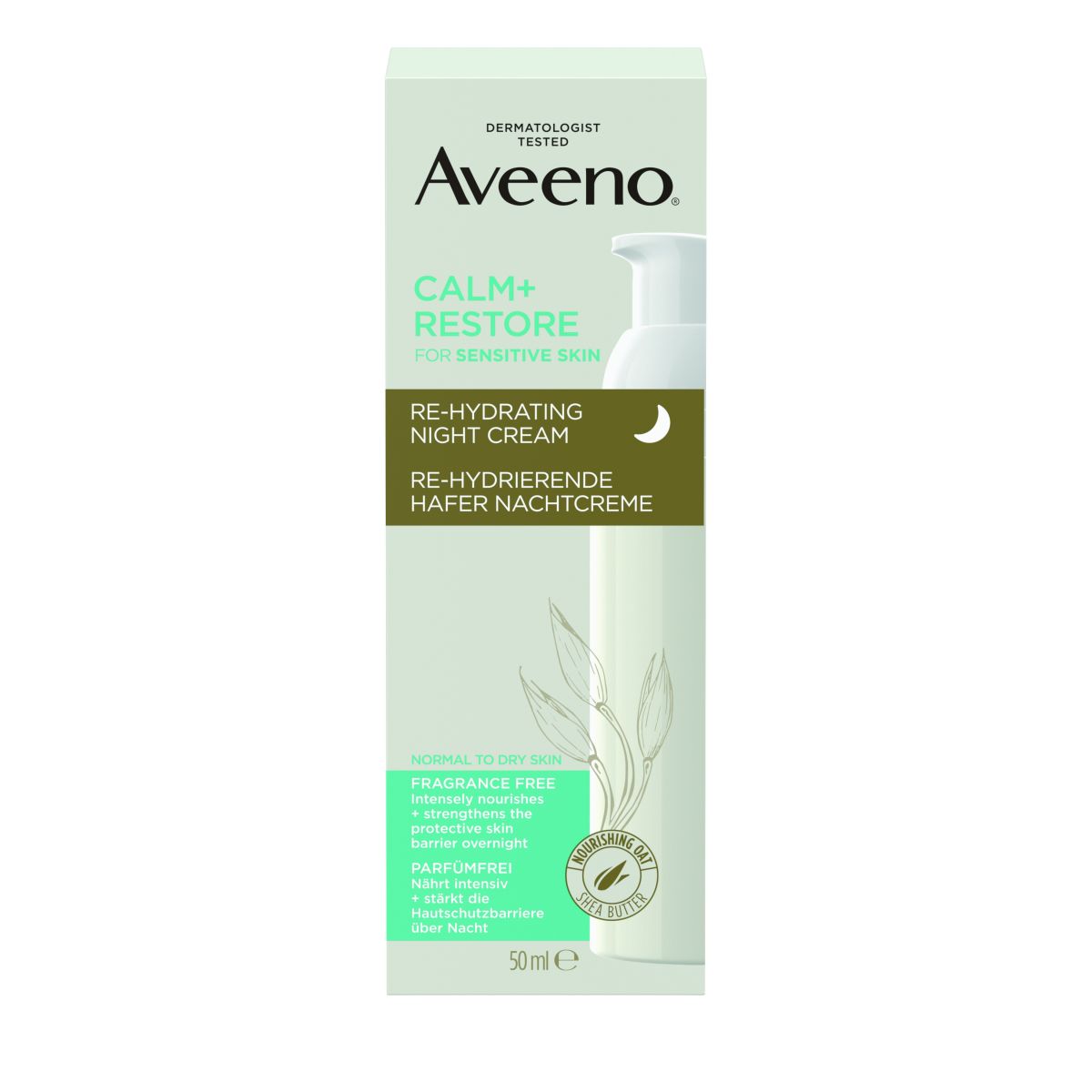 AVEENO CALM+RESTORE ÖÖKREEM 50ML - Product Image 1