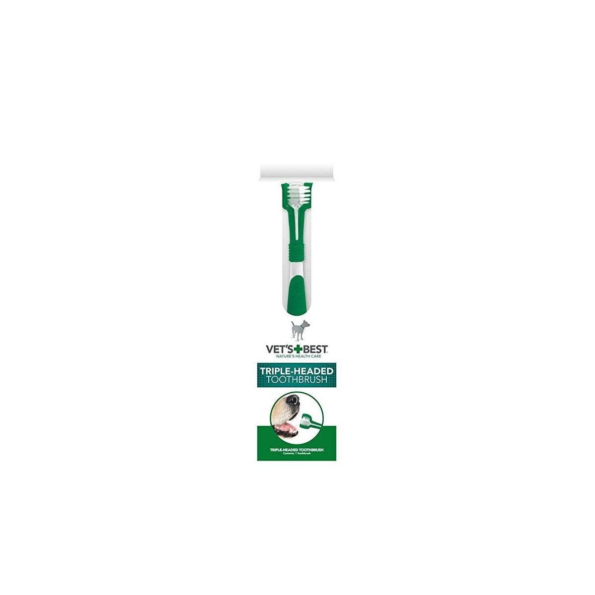 Vets Best Triple Headed зубная щетка для собак - Product Image