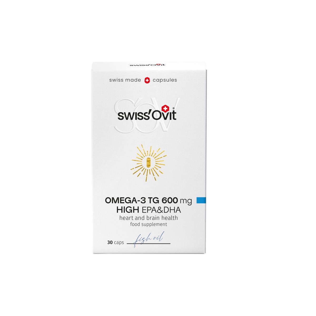 SWISSOVIT OMEGA-3 TG KALAÕLI KAPSLID 600MG N30 - Product Image