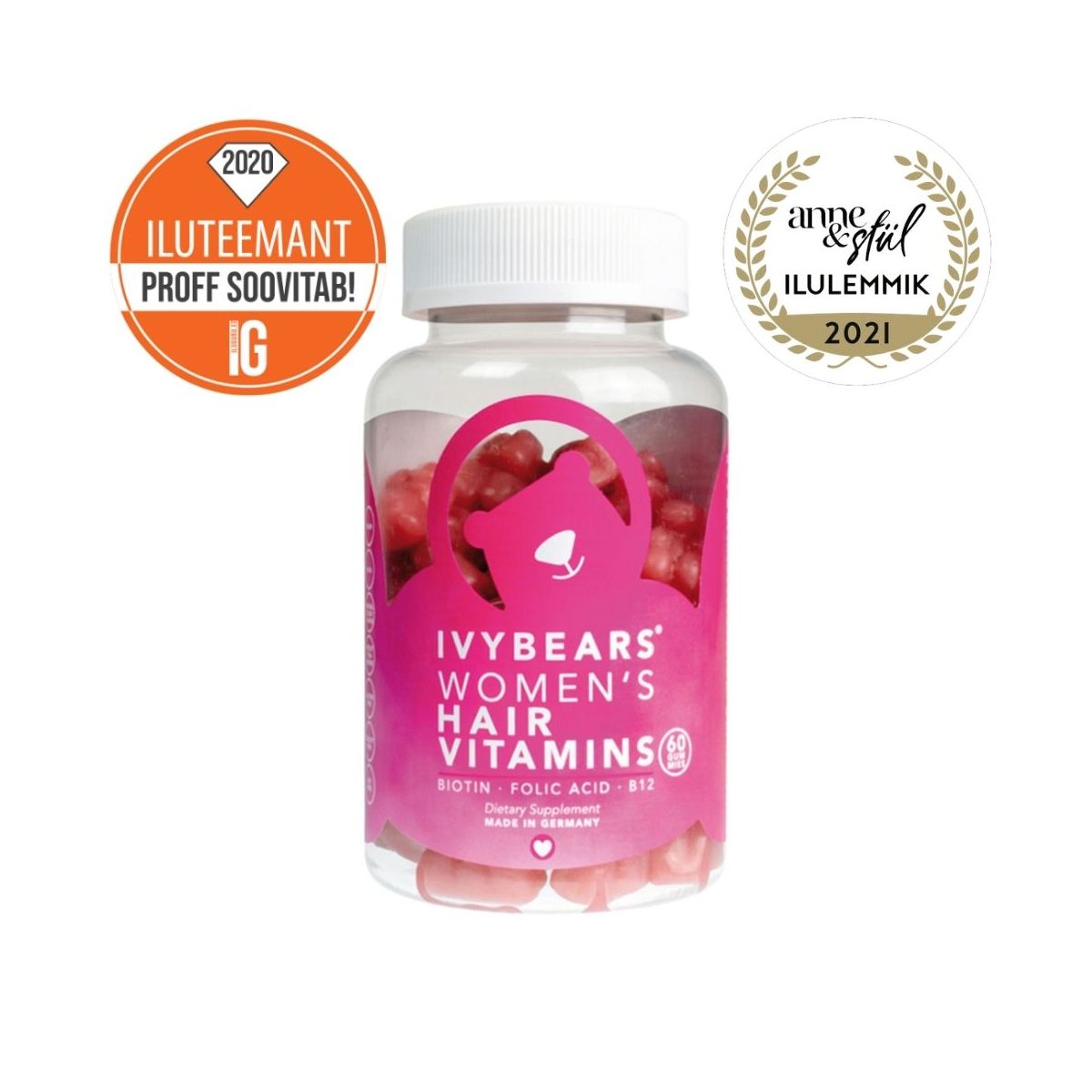 IVYBEARS JUUKSEKASVU VITAMIINID N60 VANA - Product Image