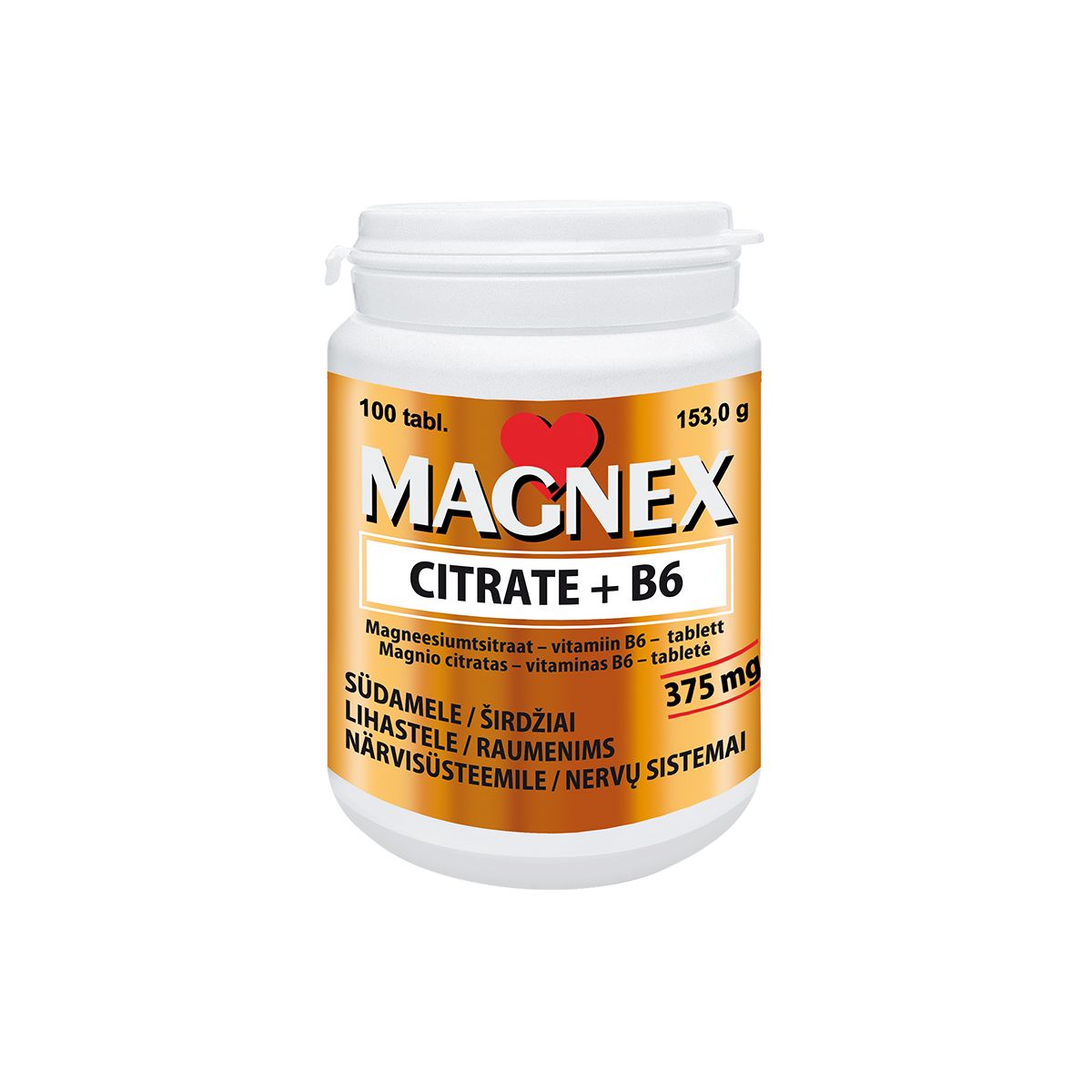 MAGNEX CITRATE + B6 TBL N100 - Product Image
