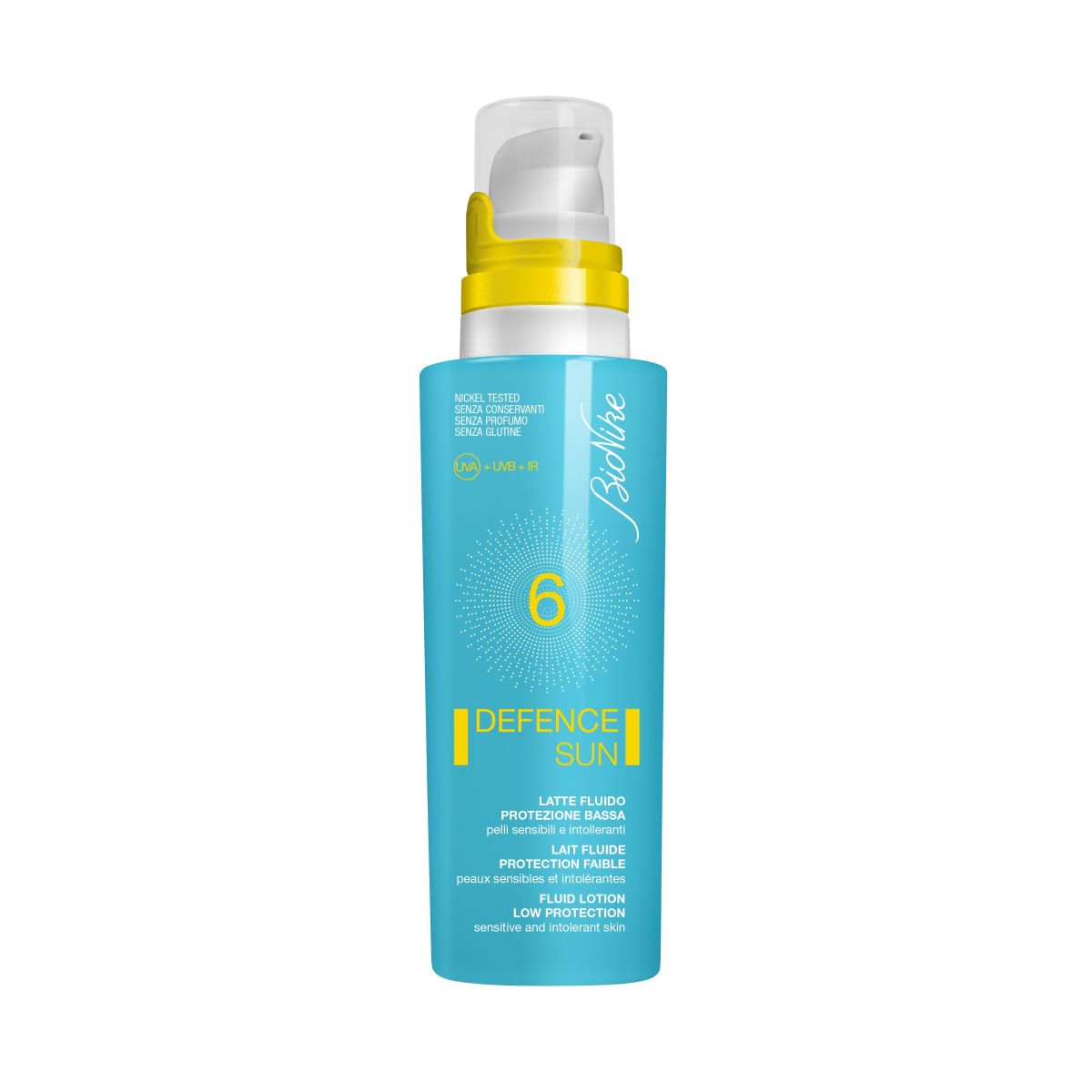 BioNike DEFENCE SUN солнцезащитнoe молочко для чувствительной кожи SPF 6 (низкая степень защиты) 125мл - Product Image