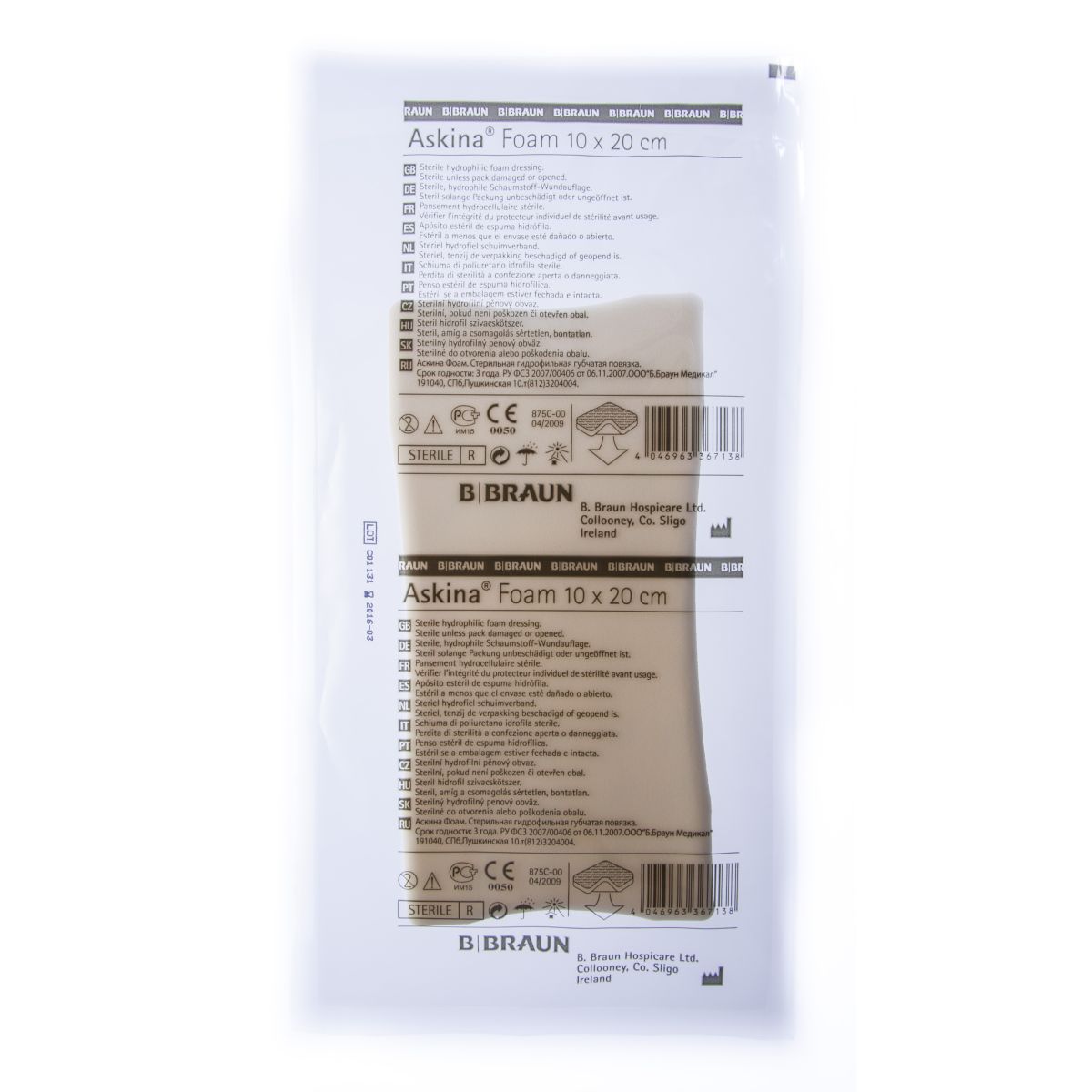 ASKINA FOAM HAAVASIDE 10X20CM