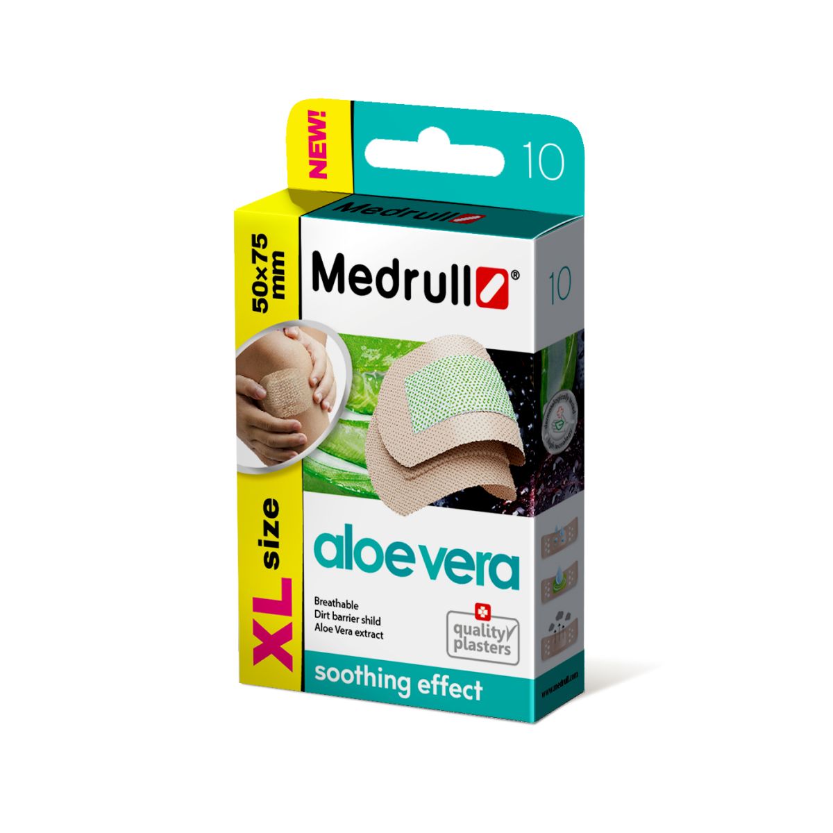 MEDRULL PLAASTER ALOE VERA XL 50X75MM N10 - Product Image