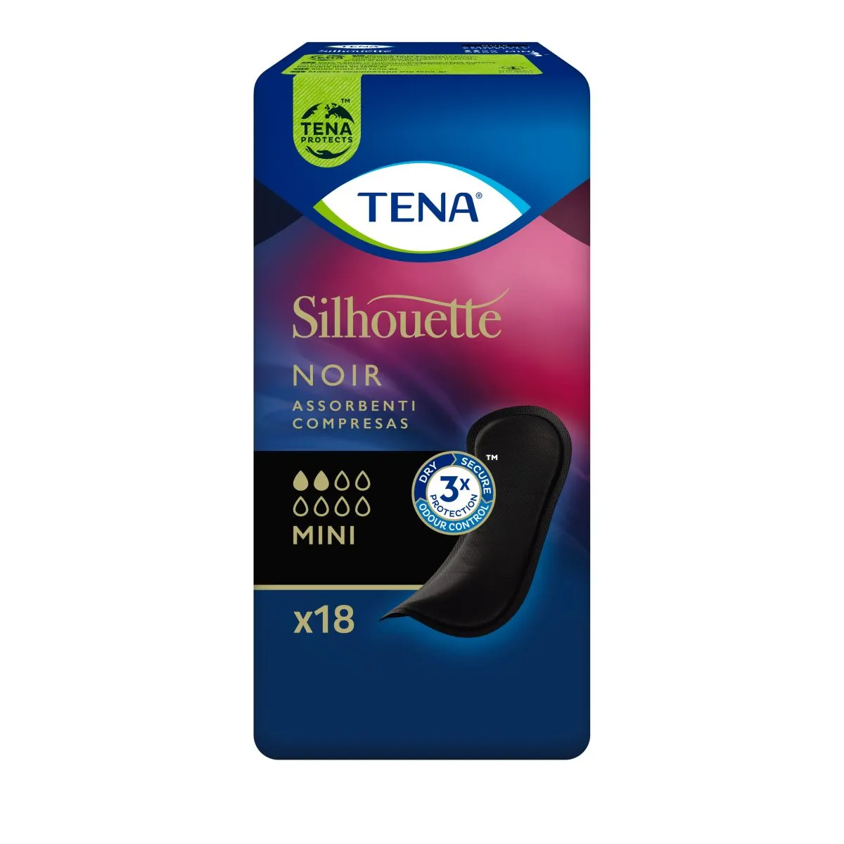 TENA SILHOUETTE NOIR MINI PESUKAITSE N18 - Product Image