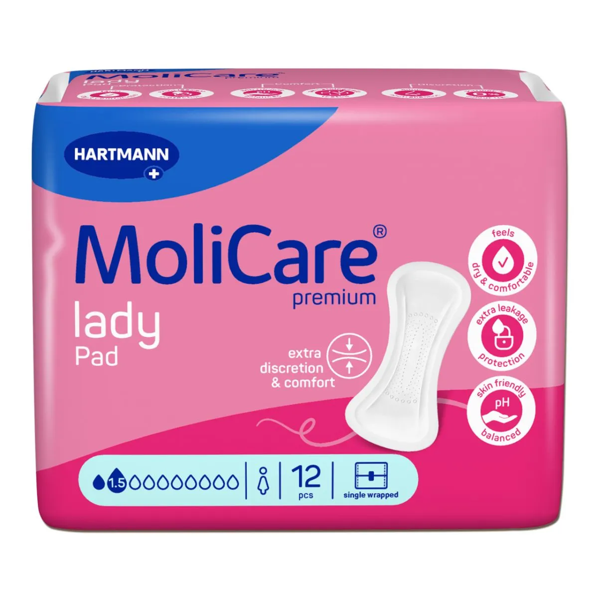 MOLICARE PAD LADY 1,5 TILKA N12 /168036/ UUS PAKEND - Product Image