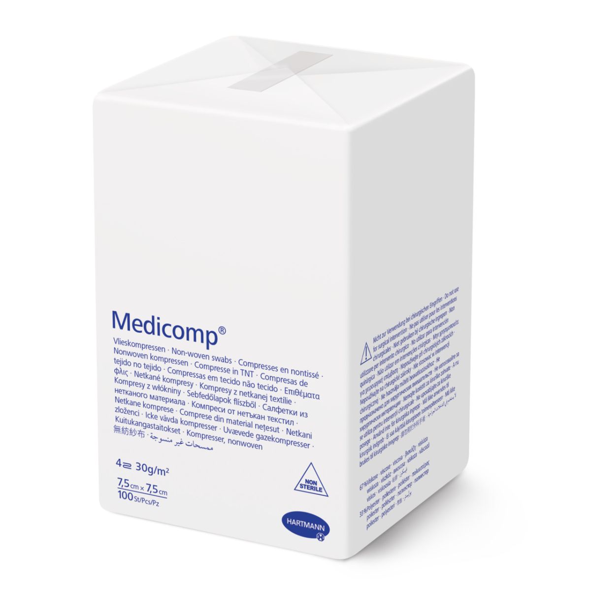 MEDICOMP TAMPOONID MITTESTER 7,5X7,5CM N100/421823/ - Product Image