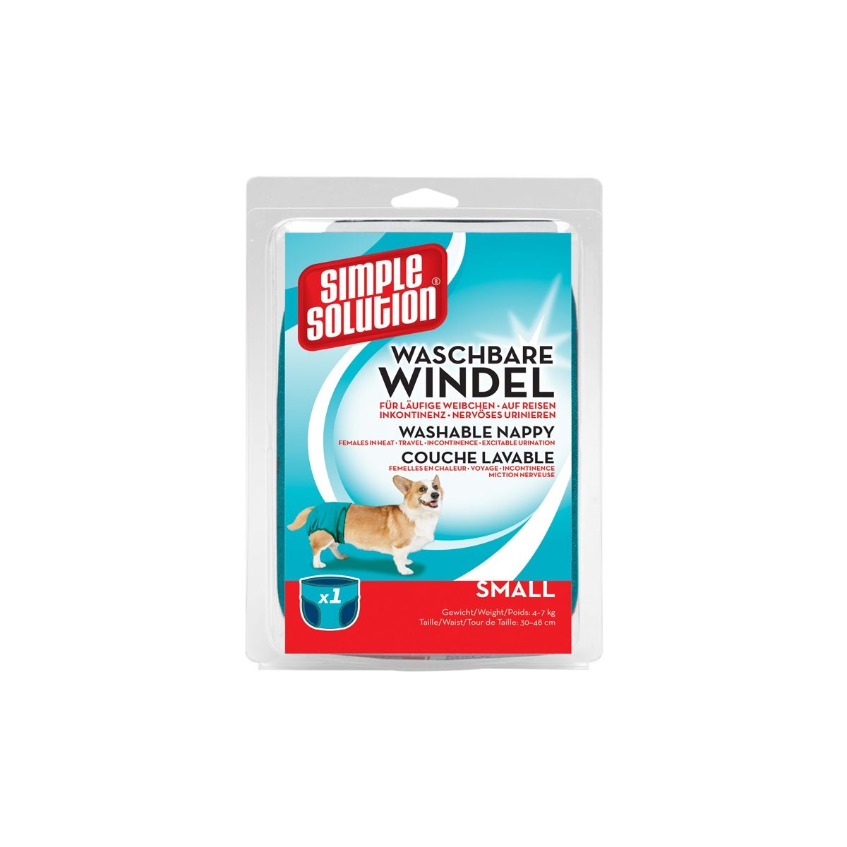 Simple Solution многоразовый подгузник для собак, размер S, N1 - Product Image