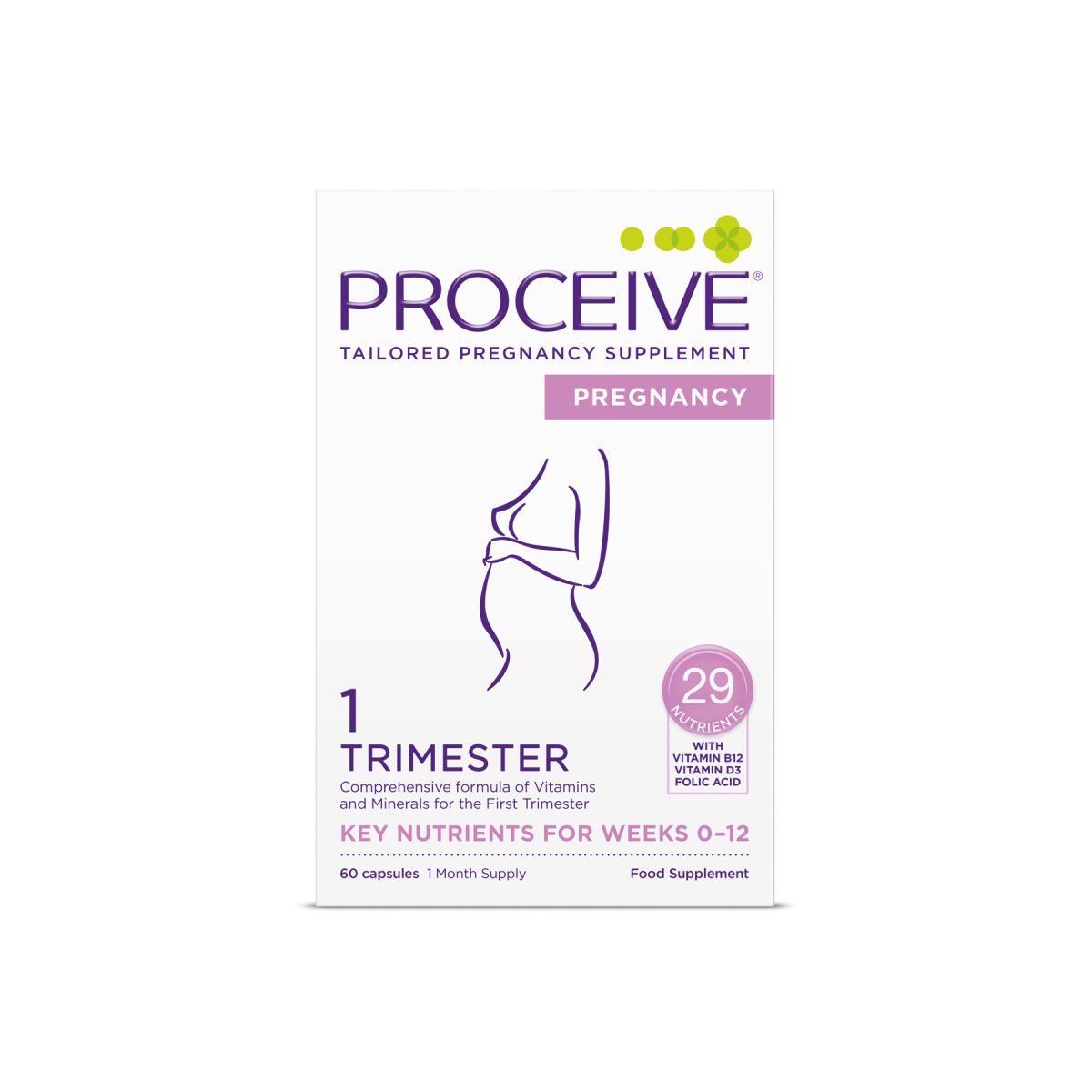 PROCEIVE PREGNANCY TRIMESTER 1 KAPSLID N60 - Product Image 1