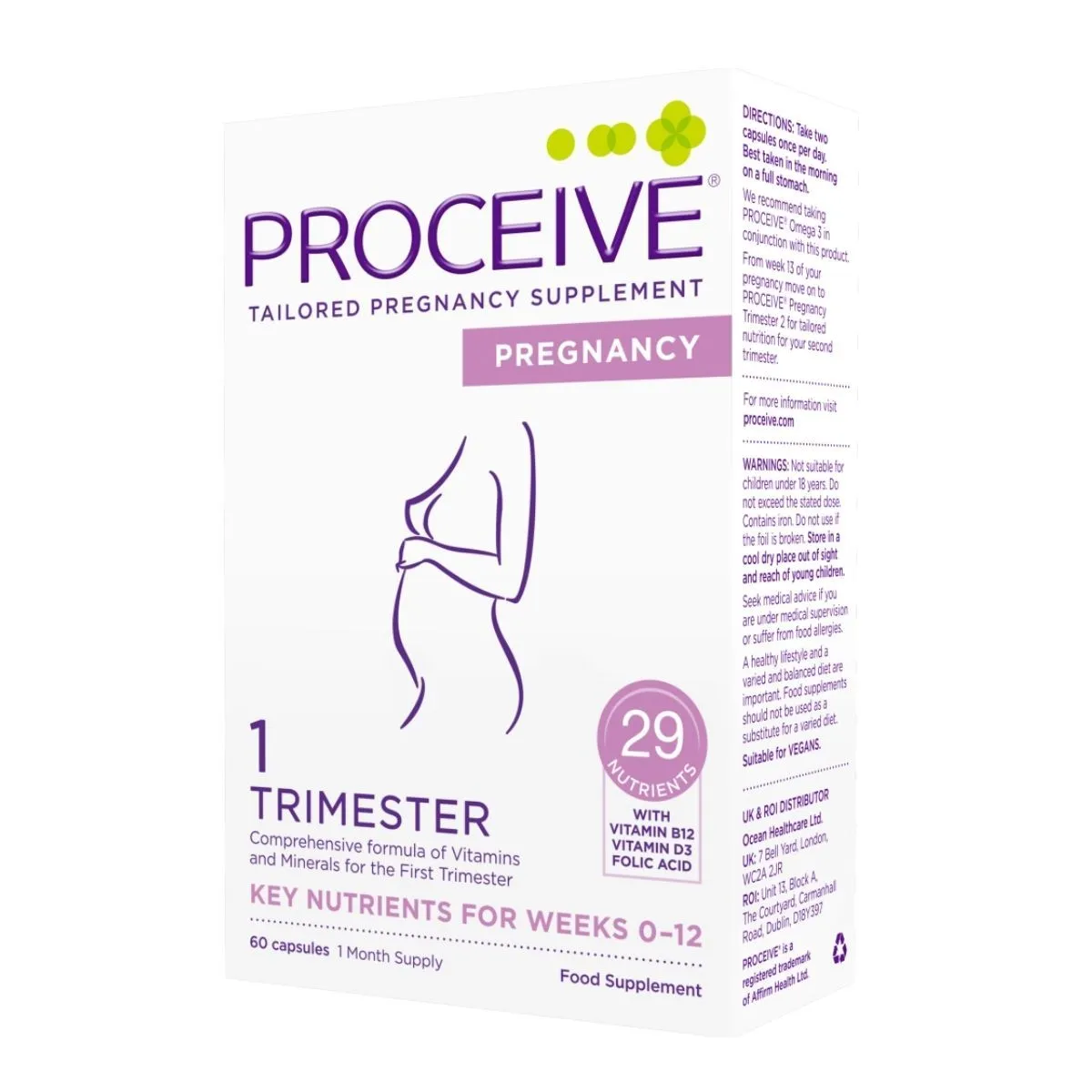 PROCEIVE PREGNANCY TRIMESTER 1 KAPSLID N60 - Product Image 1