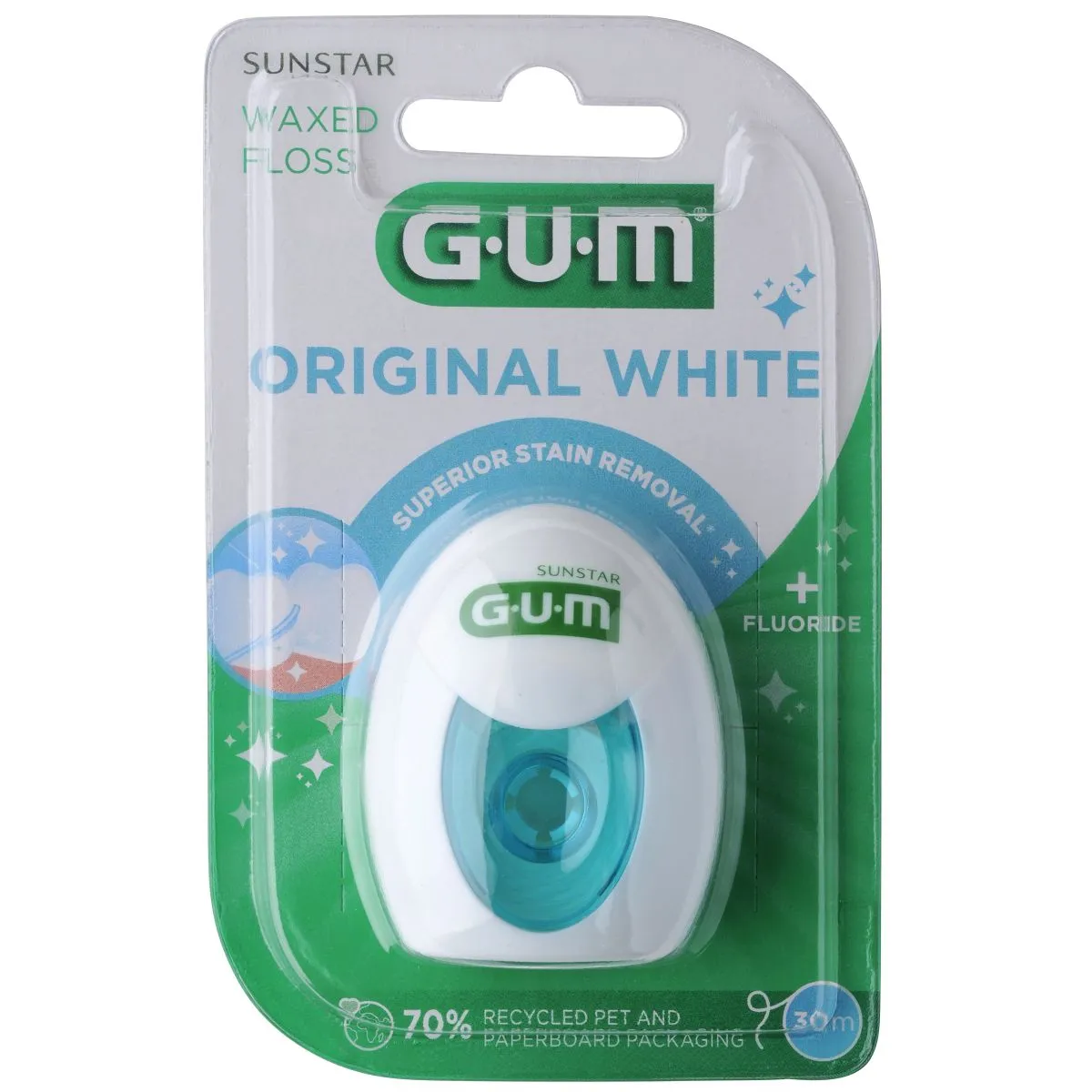 GUM ORIGINAL WHITE ОТБЕЛИВАЮЩАЯ НИТЬ 30М /2040/ - Product Image