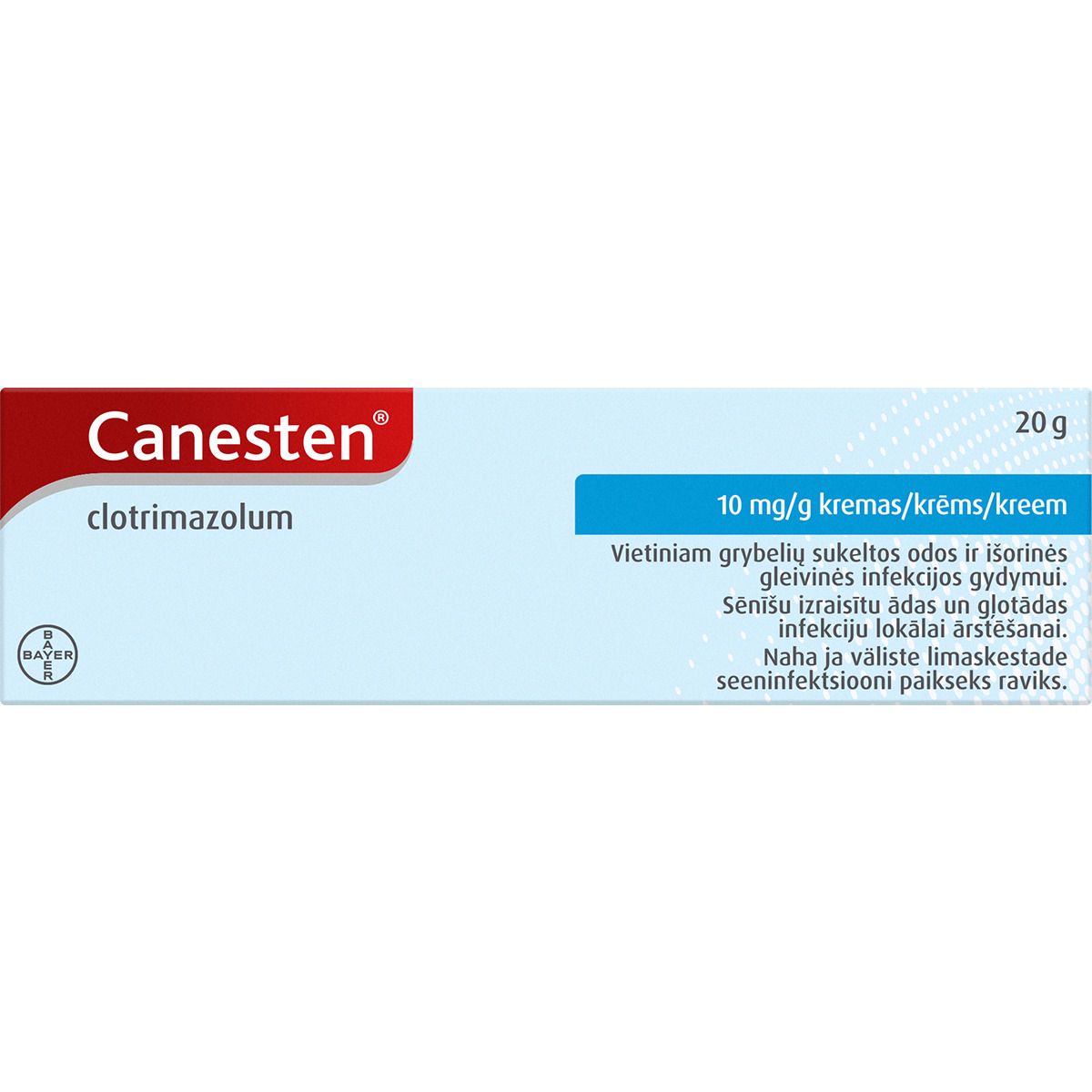 CANESTEN KREEM 10MG/G 20G - Product Image