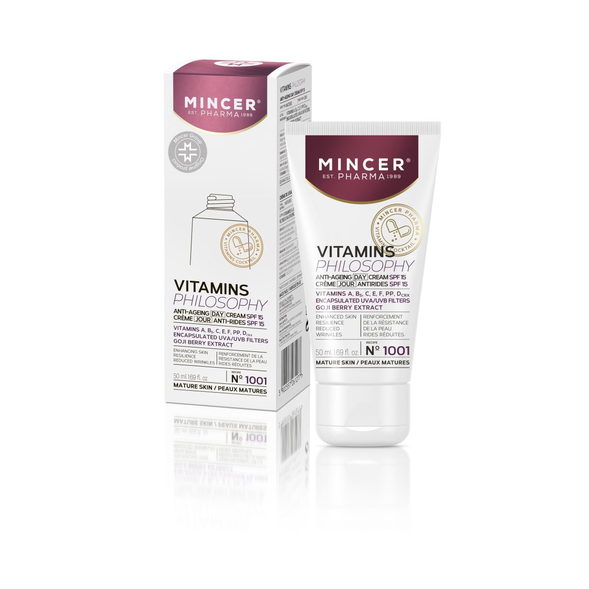 MINCER PHARMA VITAMINS PHILOSOPHY PÄEVAKREEM SPF15 50ML - Product Image
