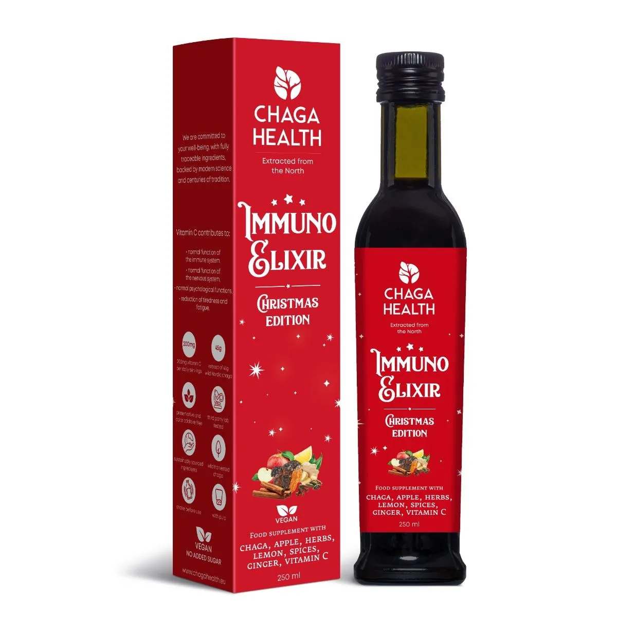 CHAGA HEALTH IMMUNO JÕULU ELIKSIIR 250ML - Product Image