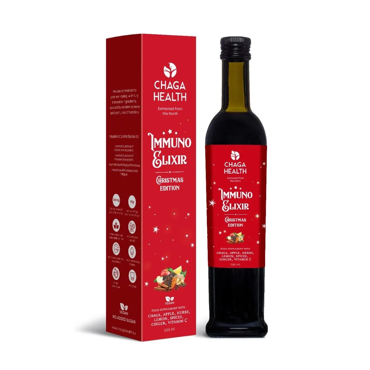 CHAGA HEALTH IMMUNO JÕULU ELIKSIIR 500ML - Product Image